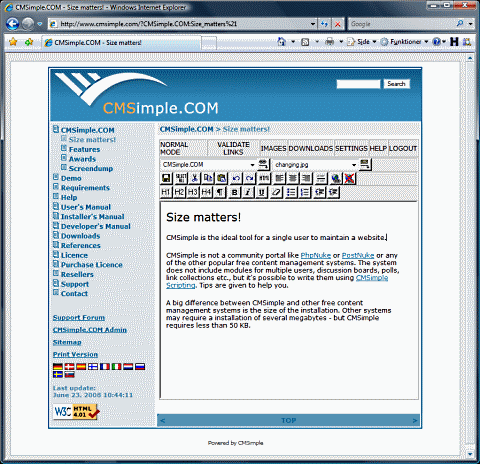 CMSimple - Content Management System
